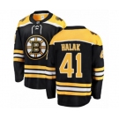 Boston Bruins #41 Jaroslav Halak Authentic Black Home Fanatics Branded Breakaway NHL Jersey