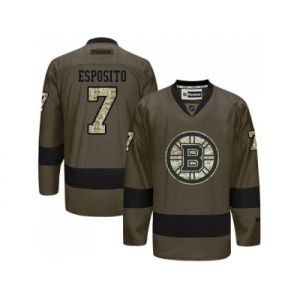 Boston Bruins #7 Phil Esposito Green Salute to Service Stitched NHL Jersey