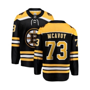 Boston Bruins #73 Charlie McAvoy Authentic Black Home Fanatics Branded Breakaway NHL Jersey