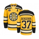 CCM Boston Bruins #37 Patrice Bergeron Authentic Gold Winter Classic Throwback NHL Jersey