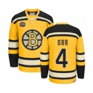 CCM Boston Bruins #4 Bobby Orr Authentic Gold Winter Classic Throwback NHL Jersey