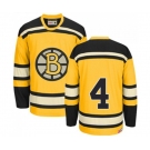 CCM Boston Bruins #4 Bobby Orr Premier Gold Throwback NHL Jersey