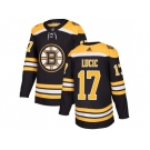 Men Adidas Boston Bruins #17 Milan Lucic Black Home Authentic Stitched NHL Jersey