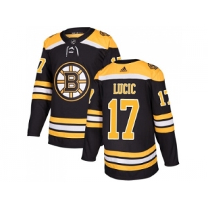 Men Adidas Boston Bruins #17 Milan Lucic Black Home Authentic Stitched NHL Jersey