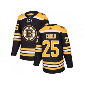 Men Adidas Boston Bruins #25 Brandon Carlo Black Home Authentic Stitched NHL Jersey