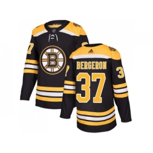 Men Adidas Boston Bruins #37 Patrice Bergeron Black Home Authentic Stitched NHL Jersey