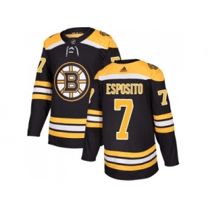 Men Adidas Boston Bruins #7 Phil Esposito Black Home Authentic Stitched NHL Jersey