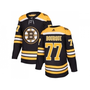 Men Adidas Boston Bruins #77 Ray Bourque Black Home Authentic Stitched NHL Jersey