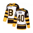 Men's Adidas Boston Bruins #40 Tuukka Rask Authentic White 2019 Winter Classic NHL Jersey