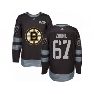 Men's Adidas Boston Bruins #67 Jakub Zboril Authentic Black 1917-2017 100th Anniversary NHL Jersey