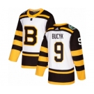 Men's Adidas Boston Bruins #9 Johnny Bucyk Authentic White 2019 Winter Classic NHL Jersey