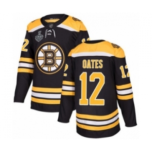 Men's Boston Bruins #12 Adam Oates Authentic Black Home 2019 Stanley Cup Final Bound Hockey Jersey