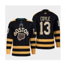 Men's Boston Bruins #13 Charlie Coyle Black Classic Primegreen Stitched Jersey