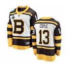 Men's Boston Bruins #13 Charlie Coyle White Winter Classic Fanatics Branded Breakaway 2019 Stanley Cup Final Bound Hockey Jersey