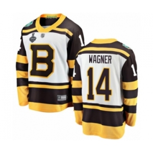 Men's Boston Bruins #14 Chris Wagner White Winter Classic Fanatics Branded Breakaway 2019 Stanley Cup Final Bound Hockey Jersey