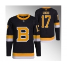 Men's Boston Bruins #17 Milan Lucic Black Home Breakaway Stitched Jersey