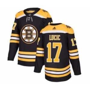 Men's Boston Bruins #17 Milan Lucic Black Stitched Jersey