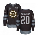 Men's Boston Bruins #20 Joakim Nordstrom Authentic Black 1917-2017 100th Anniversary 2019 Stanley Cup Final Bound Hockey Jersey