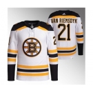 Men's Boston Bruins #21 James van Riemsdyk White Stitched Jersey