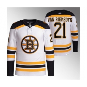 Men's Boston Bruins #21 James van Riemsdyk White Stitched Jersey