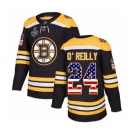 Men's Boston Bruins #24 Terry O'Reilly Authentic Black USA Flag Fashion 2019 Stanley Cup Final Bound Hockey Jersey