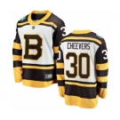 Men's Boston Bruins #30 Gerry Cheevers White 2019 Winter Classic Fanatics Branded Breakaway NHL Jersey