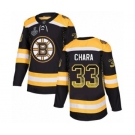 Men's Boston Bruins #33 Zdeno Chara Authentic Black Drift Fashion 2019 Stanley Cup Final Bound Hockey Jersey