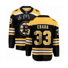 Men's Boston Bruins #33 Zdeno Chara Authentic Black Home Fanatics Branded Breakaway 2019 Stanley Cup Final Bound Hockey Jersey