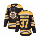 Men's Boston Bruins #37 Patrice Bergeron Premier Black Home 2019 Stanley Cup Final Bound Hockey Jersey