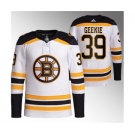 Men's Boston Bruins #39 Morgan Geekie White Stitched Jersey