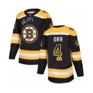 Men's Boston Bruins #4 Bobby Orr Authentic Black Drift Fashion 2019 Stanley Cup Final Bound Hockey Jersey