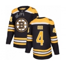 Men's Boston Bruins #4 Bobby Orr Premier Black Home 2019 Stanley Cup Final Bound Hockey Jersey