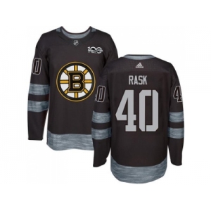 Men's Boston Bruins #40 Tuukka Rask Black 1917-2017 100th Anniversary Stitched NHL Jersey
