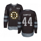 Men's Boston Bruins #44 Steven Kampfer Authentic Black 1917-2017 100th Anniversary 2019 Stanley Cup Final Bound Hockey Jersey