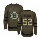 Men's Boston Bruins #52 Sean Kuraly Authentic Green Salute to Service 2019 Stanley Cup Final Bound Hockey Jersey