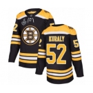 Men's Boston Bruins #52 Sean Kuraly Premier Black Home 2019 Stanley Cup Final Bound Hockey Jersey