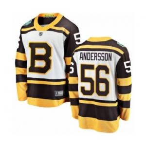 Men's Boston Bruins #56 Axel Andersson White 2019 Winter Classic Fanatics Branded Breakaway NHL Jersey