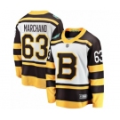 Men's Boston Bruins #63 Brad Marchand White 2019 Winter Classic Fanatics Branded Breakaway NHL Jersey