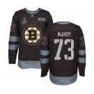 Men's Boston Bruins #73 Charlie McAvoy Authentic Black 1917-2017 100th Anniversary 2019 Stanley Cup Final Bound Hockey Jersey