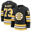 Men's Boston Bruins #73 Charlie McAvoy Black 2025 Home Stitched Hockey Jersey