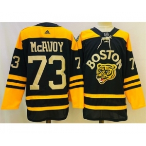 Men's Boston Bruins #73 Charlie McAvoy Black Classic Primegreen Stitched Jersey