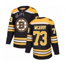 Men's Boston Bruins #73 Charlie McAvoy Premier Black Home 2019 Stanley Cup Final Bound Hockey Jersey