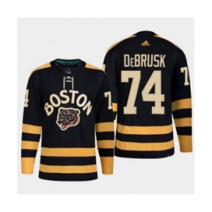 Men's Boston Bruins #74 Jake DeBrusk Black Classic Primegreen Stitched Jersey