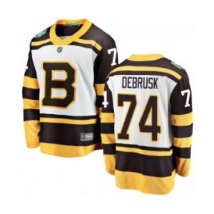 Men's Boston Bruins #74 Jake DeBrusk White 2019 Winter Classic Fanatics Branded Breakaway NHL Jersey
