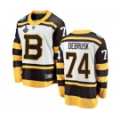 Men's Boston Bruins #74 Jake DeBrusk White Winter Classic Fanatics Branded Breakaway 2019 Stanley Cup Final Bound Hockey Jersey