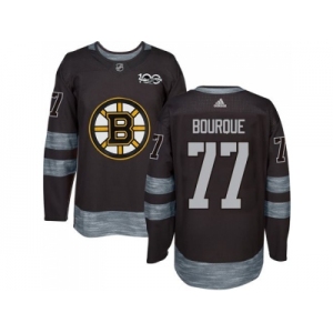 Men's Boston Bruins #77 Ray Bourque Black 1917-2017 100th Anniversary Stitched NHL Jersey