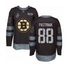 Men's Boston Bruins #88 David Pastrnak Authentic Black 1917-2017 100th Anniversary 2019 Stanley Cup Final Bound Hockey Jersey