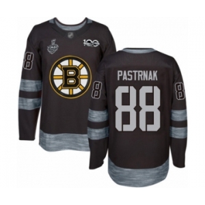 Men's Boston Bruins #88 David Pastrnak Authentic Black 1917-2017 100th Anniversary 2019 Stanley Cup Final Bound Hockey Jersey