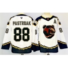 Men's Boston Bruins #88 David Pastrnak White 2024-25 With A Patch Reverse Retro Home Stitched Hockey Jersey