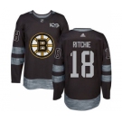 Men's Bruins #18 Brett Ritchie Black 1917-2017 100th Anniversary Stitched Hockey Jersey